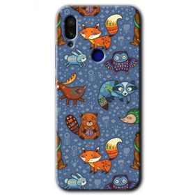 Xiaomi Redmi Note 7 Animals Funny Baskılı Uyumlu Silikon Kılıf