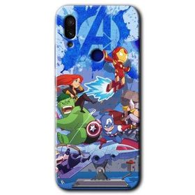 Xiaomi Redmi Note 7 Avengers Cartoon Baskılı Uyumlu Silikon Kılıf