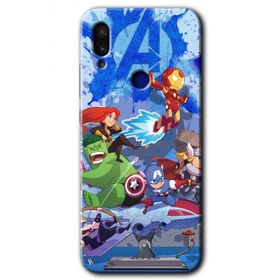 Xiaomi Redmi Note 7 Avengers Cartoon Baskılı Uyumlu Silikon Kılıf