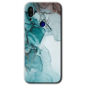 Xiaomi Redmi Note 7 Buzul Mermer Baskılı Uyumlu Silikon Kılıf