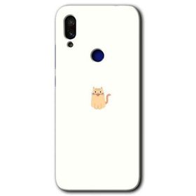 Xiaomi Redmi Note 7 Cat Minimalism Baskılı Uyumlu Silikon Kılıf