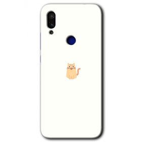 Xiaomi Redmi Note 7 Cat Minimalism Baskılı Uyumlu Silikon Kılıf