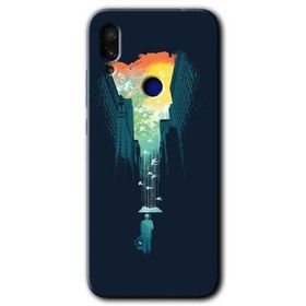 Xiaomi Redmi Note 7 City Bird Sky Baskılı Uyumlu Silikon Kılıf