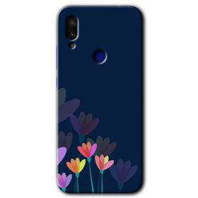 Xiaomi Redmi Note 7 Çizim Çiçekleri Baskılı Uyumlu Silikon Kılıf