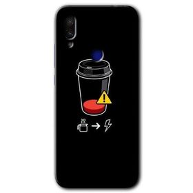 Xiaomi Redmi Note 7 Coffee Battery Baskılı Uyumlu Silikon Kılıf