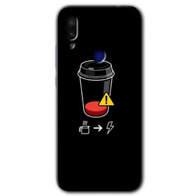 Xiaomi Redmi Note 7 Coffee Battery Baskılı Uyumlu Silikon Kılıf