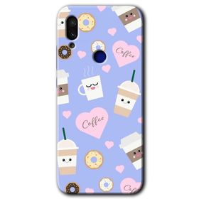 Xiaomi Redmi Note 7 Coffee Cake Baskılı Uyumlu Silikon Kılıf