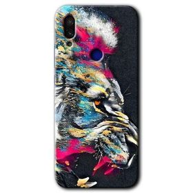 Xiaomi Redmi Note 7 Colorfull Aslan Baskılı Uyumlu Silikon Kılıf