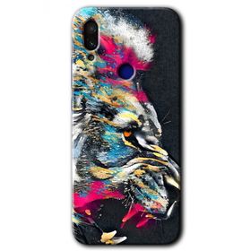 Xiaomi Redmi Note 7 Colorfull Aslan Baskılı Uyumlu Silikon Kılıf