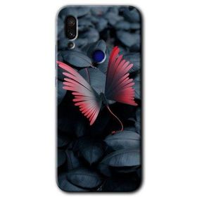 Xiaomi Redmi Note 7 Dark Butterfly Baskılı Uyumlu Silikon Kılıf