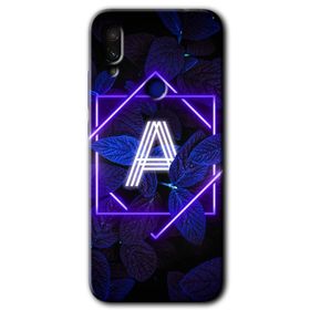 Xiaomi Redmi Note 7 Dark Neon Yaprak A Harfi Baskılı Uyumlu Silikon Kılıf