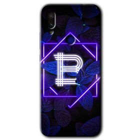 Xiaomi Redmi Note 7 Dark Neon Yaprak B Harfi Baskılı Uyumlu Silikon Kılıf