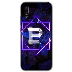 Xiaomi Redmi Note 7 Dark Neon Yaprak B Harfi Baskılı Uyumlu Silikon Kılıf