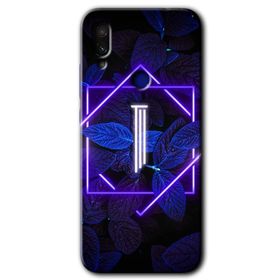 Xiaomi Redmi Note 7 Dark Neon Yaprak I Harfi Baskılı Uyumlu Silikon Kılıf