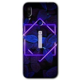 Xiaomi Redmi Note 7 Dark Neon Yaprak I Harfi Baskılı Uyumlu Silikon Kılıf