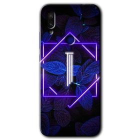 Xiaomi Redmi Note 7 Dark Neon Yaprak I Harfi Baskılı Uyumlu Silikon Kılıf