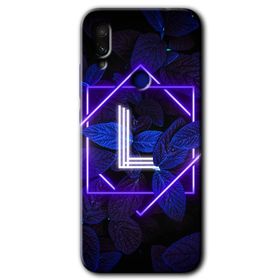 Xiaomi Redmi Note 7 Dark Neon Yaprak L Harfi Baskılı Uyumlu Silikon Kılıf