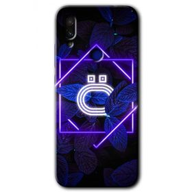Xiaomi Redmi Note 7 Dark Neon Yaprak Ö Harfi Baskılı Uyumlu Silikon Kılıf