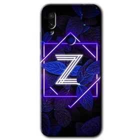 Xiaomi Redmi Note 7 Dark Neon Yaprak Z Harfi Baskılı Uyumlu Silikon Kılıf
