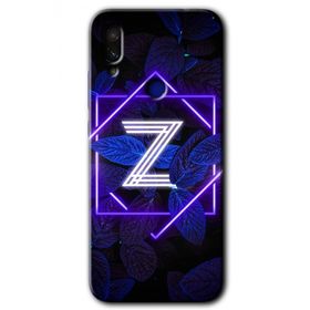 Xiaomi Redmi Note 7 Dark Neon Yaprak Z Harfi Baskılı Uyumlu Silikon Kılıf