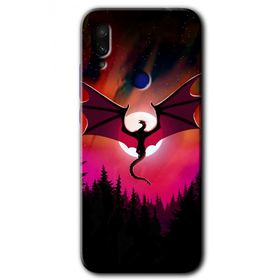 Xiaomi Redmi Note 7 Dragon Night Baskılı Uyumlu Silikon Kılıf