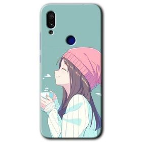 Xiaomi Redmi Note 7 Happy Girl Baskılı Uyumlu Silikon Kılıf
