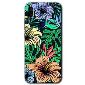 Xiaomi Redmi Note 7 Hibiscus Flowers Baskılı Uyumlu Silikon Kılıf
