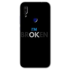Xiaomi Redmi Note 7 Im Broken Baskılı Uyumlu Silikon Kılıf
