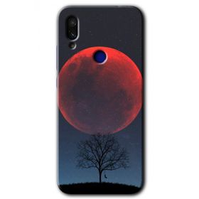 Xiaomi Redmi Note 7 Kanlı Ay Baskılı Uyumlu Silikon Kılıf