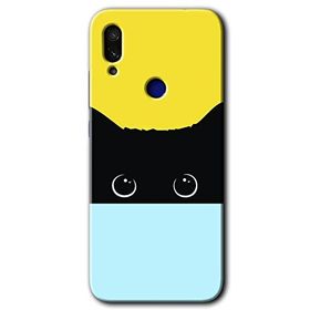 Xiaomi Redmi Note 7 Kara Kedi Baskılı Uyumlu Silikon Kılıf