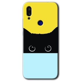Xiaomi Redmi Note 7 Kara Kedi Baskılı Uyumlu Silikon Kılıf