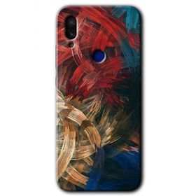 Xiaomi Redmi Note 7 Karma Boyalar Baskılı Uyumlu Silikon Kılıf