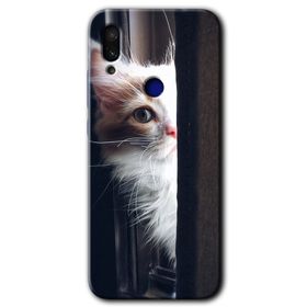 Xiaomi Redmi Note 7 Kedi Bakışı Baskılı Uyumlu Silikon Kılıf