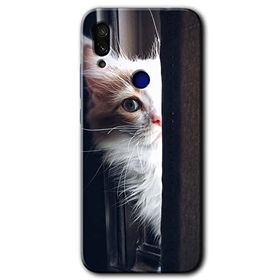 Xiaomi Redmi Note 7 Kedi Bakışı Baskılı Uyumlu Silikon Kılıf