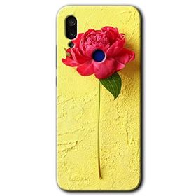 Xiaomi Redmi Note 7 Kırmızı Gül Baskılı Uyumlu Silikon Kılıf