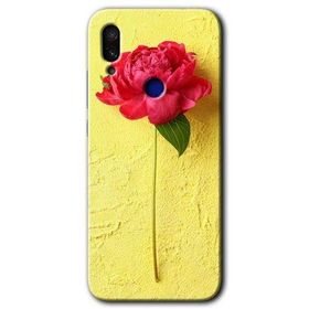Xiaomi Redmi Note 7 Kırmızı Gül Baskılı Uyumlu Silikon Kılıf