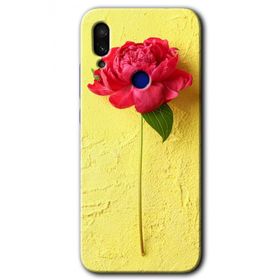 Xiaomi Redmi Note 7 Kırmızı Gül Baskılı Uyumlu Silikon Kılıf