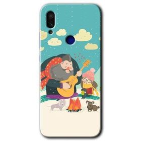 Xiaomi Redmi Note 7 Kış Pikniği Baskılı Uyumlu Silikon Kılıf