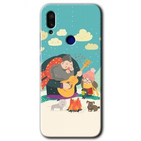 Xiaomi Redmi Note 7 Kış Pikniği Baskılı Uyumlu Silikon Kılıf