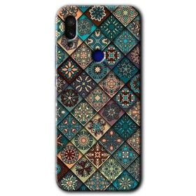 Xiaomi Redmi Note 7 Mandala Desen Baskılı Uyumlu Silikon Kılıf