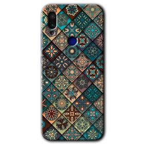 Xiaomi Redmi Note 7 Mandala Desen Baskılı Uyumlu Silikon Kılıf