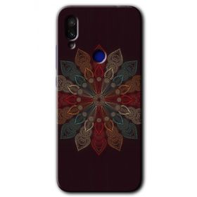 Xiaomi Redmi Note 7 Mandala Flower Wal Baskılı Uyumlu Silikon Kılıf
