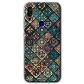 Xiaomi Redmi Note 7 Mat Mandala Baskılı Uyumlu Silikon Kılıf