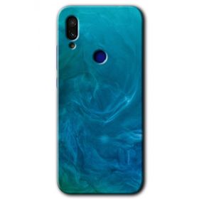 Xiaomi Redmi Note 7 Mavi Aura Baskılı Uyumlu Silikon Kılıf