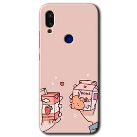 Xiaomi Redmi Note 7 Meyveli Süt Baskılı Uyumlu Silikon Kılıf