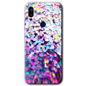 Xiaomi Redmi Note 7 Mosaic Fragments Colorfull Baskılı Uyumlu Silikon Kılıf