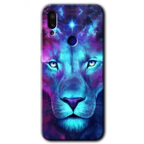 Xiaomi Redmi Note 7 Neon Lion Baskılı Uyumlu Silikon Kılıf
