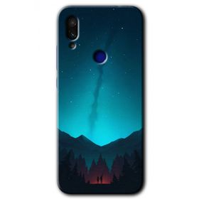 Xiaomi Redmi Note 7 Night Fores Mount Baskılı Uyumlu Silikon Kılıf