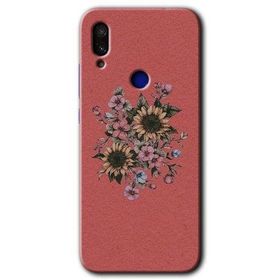 Xiaomi Redmi Note 7 Retro Çiçek Baskılı Uyumlu Silikon Kılıf
