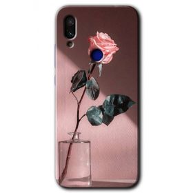 Xiaomi Redmi Note 7 Retro Gül Baskılı Uyumlu Silikon Kılıf